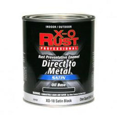 TRUE VALUE XO18-QT X-O Rust Anti-Rust Oil-Base Enamel Black Satin 1-Qt