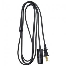 TRUE VALUE 09306ME Master Electrician 6-Ft. 18/2 HPN Black Miniature Plug Appliance Cord