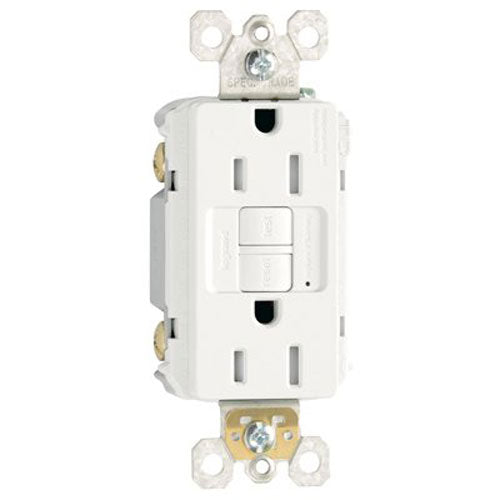 TRUE VALUE 1597TRWCCD12 15A 125V White Self Testing GFCI Receptacle