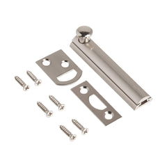 TRUE VALUE 1849-SN Door Surface Bolt, 2 Keepers, Satin Nickel, 3-In.