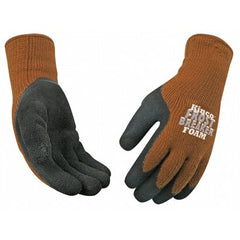 TRUE VALUE 1787-L Kinco Frost Breaker Work Gloves, Thermal, Latex Palm, Brown Knit, Large