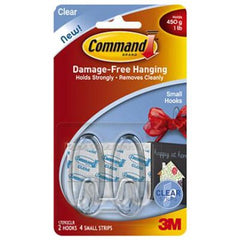 TRUE VALUE 17092CLR Command Clear Small Hooks - 2PK