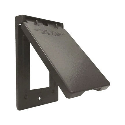 TRUE VALUE 1C-GV-BR Master Electrician Bronze Weatherproof Vertical GFI Single Gang Flip Cover