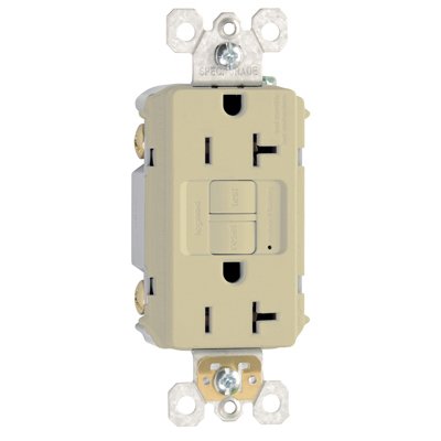 TRUE VALUE 2097ICCD12 Pass & Seymour GFCI Outlet Heavy Duty 20A Ivory