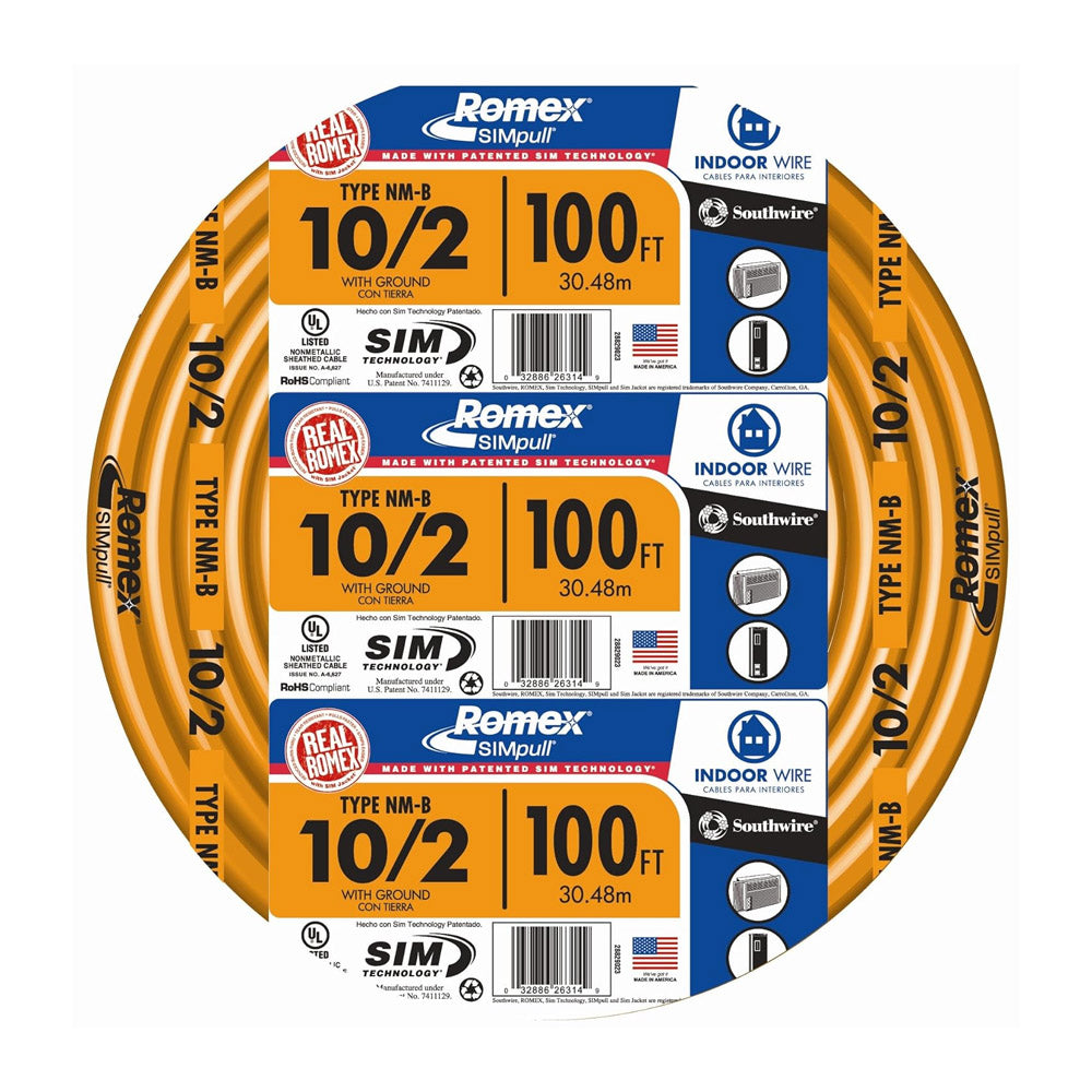 True Value 28829028 100-Ft. 10/2 Non-Metallic Sheathed Electrical Cable With Ground