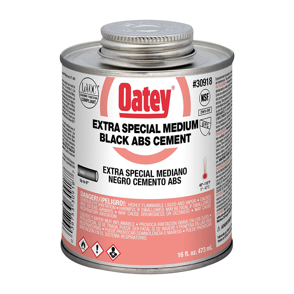 True Value 30918 16OZ BLK MED ABS Cement