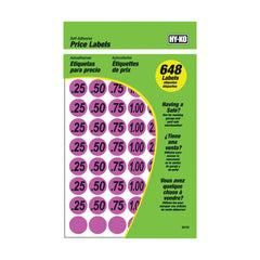 TRUE VALUE 30102 Hy-Ko Garage Sale Price Stickers, Pink, .75-In., 648-Pc.