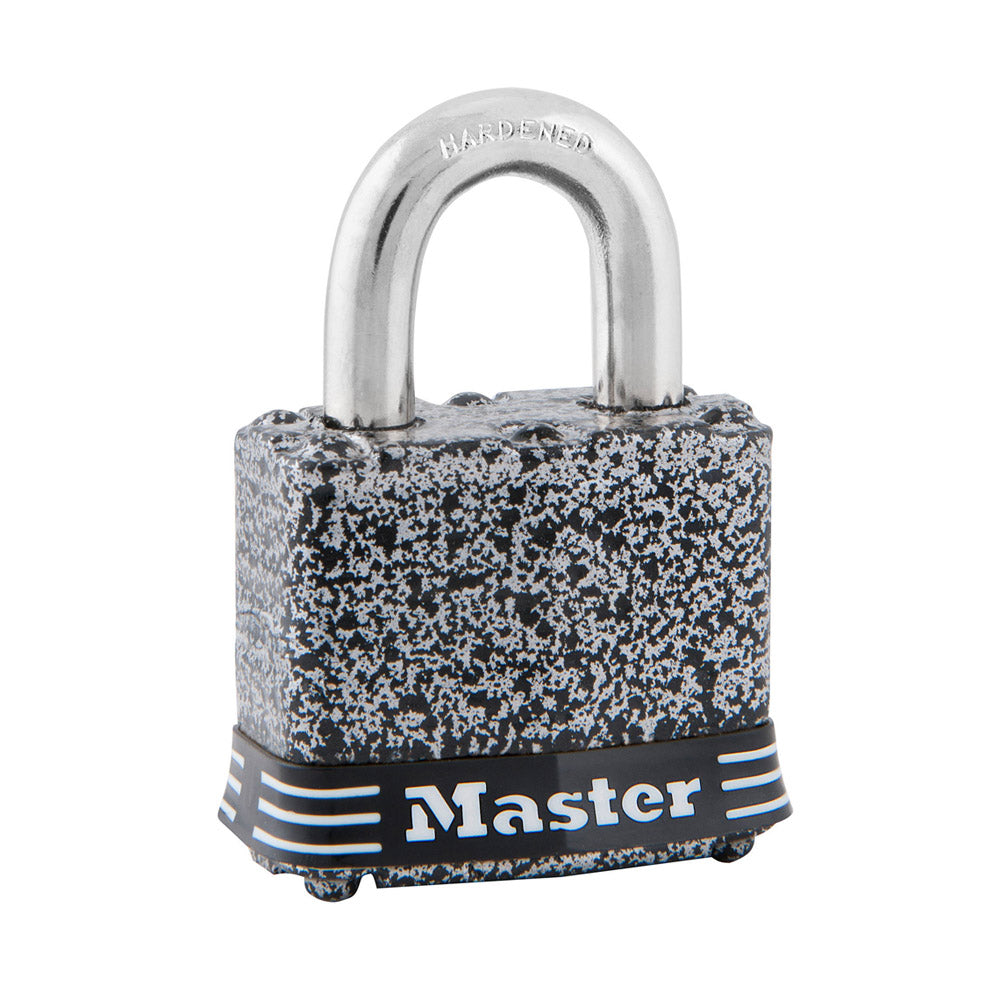 True Value 380D 1-1/2 Laminated Padlock with 4 Pin Tumbler, Lifetime Rust Protection & Chrome-Plated Hardened Steel Shackle, 1-1/8 Shackle