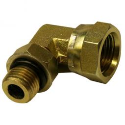 TRUE VALUE 39006103 3/8 Male O-Ring x 3/8 Female Pipe 90 Degrees Swivel Hydraulic Adapter