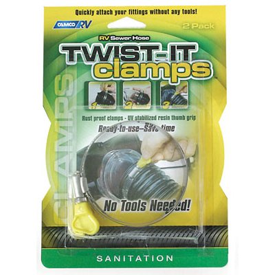 TRUE VALUE 39553 Camco RV Sewer Hose Twist It Clamp, 3-In.