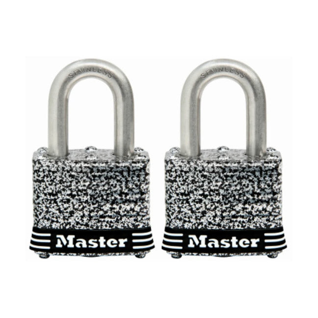 TRUE VALUE 3SSTHC 2PK 1.5IN SS LAM PADLOCK