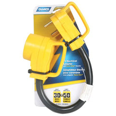 TRUE VALUE 55183 Camco RV PowerGrip Electric Adapter, 30A Male to 50A Female, 18-In.