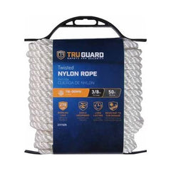 True Value 642261 TG 3/8X50 WHT NYL ROPE