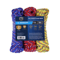 TRUE VALUE 643551 TG 3PK 1/4X50 POLY ROPE