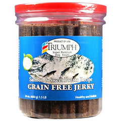 TRUE VALUE 945 Triumph Dog Treats Grain-Free Salmon & Sweet Potato Jerky 24-oz.