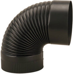 True Value BM0025 United States HDW 8 Corrugated Elbow, Black