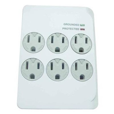 True Value CT-044F-3 Master Electrician Outlet Surge Tap 1200 Joules 6-Outlet