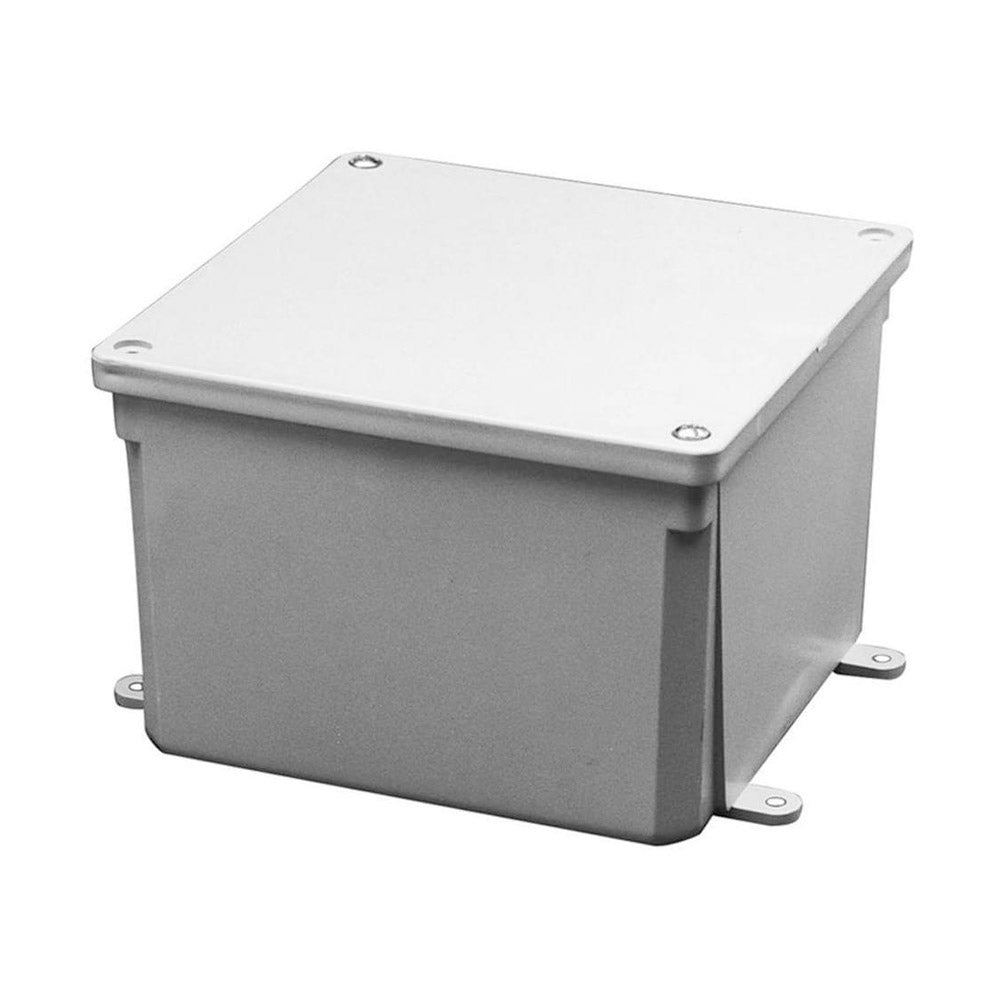 TRUE VALUE E987RR Electrical PVC Junction Box- 6 x 6 x 4