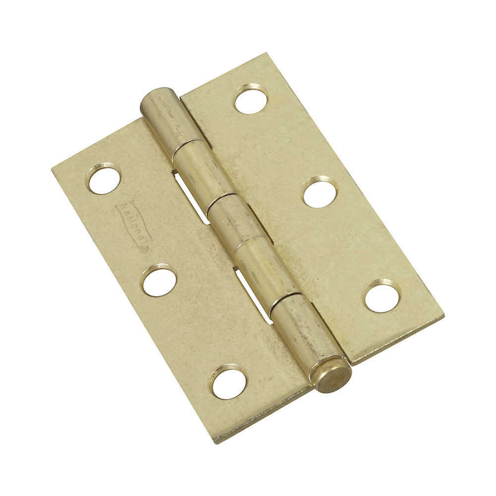 True Value N142-067 2 Pack 3X2 Dull Brass Hinge W/ Screws