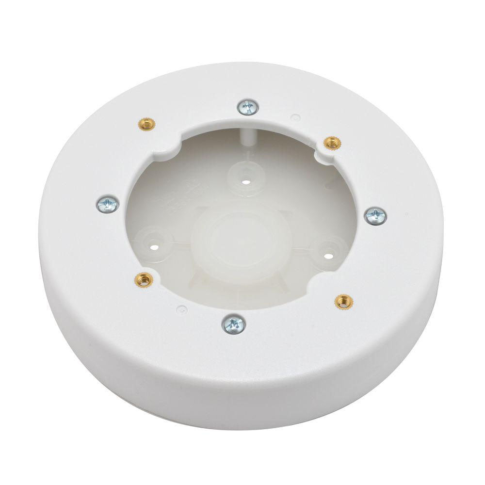 TRUE VALUE NMW4 Wiremold White Plastic Round Fixture Box