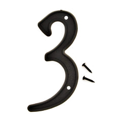 TRUE VALUE PN-29/3 4-Inch Brass Plastic Number 3