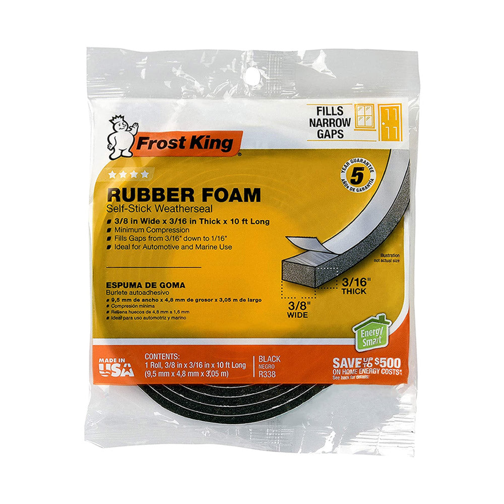 TRUE VALUE R338H 3/8x3/16 BLK Foam Tape