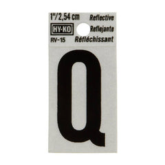 TRUE VALUE RV-15/Q 1-Inch Black Reflective Adhesive Vinyl Letter Q