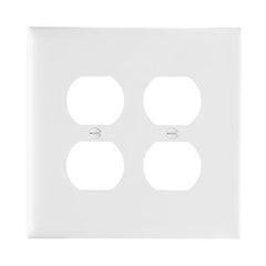 True Value TPJ82WCC10 Pass & Seymour - Legrand White Double Duplex Nylon Wall Plate