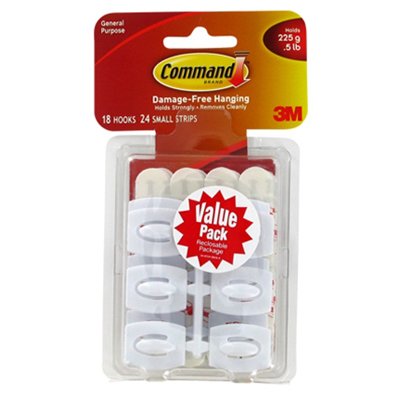 TRUE VALUE 17006-18ES Command Mini Hooks Value Pack