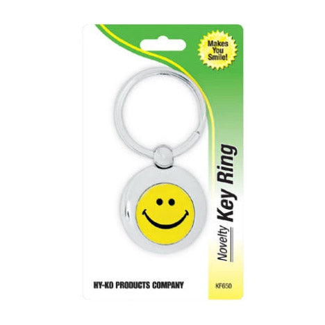 TRUE VALUE KF650 Hy-Ko Key Chain, Smiley Face, Silver