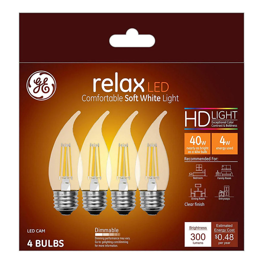 TRUE VALUE 45660 GE 4PK 4W SW REL BULB