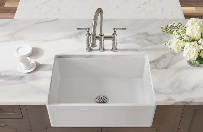 Elkay SWUF28179WH Single Bowl Farmhouse Sink White