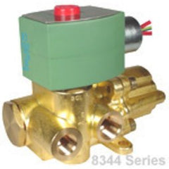 Asco EF8344G072 Solenoid Valve 8344 4-Way Brass 3/8 Inch NPT 120 Alternating Current NBR