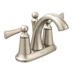 Moen 4505BN Wynford Two Handle Centerset Bathroom Sink Faucet in Brushed Nickel