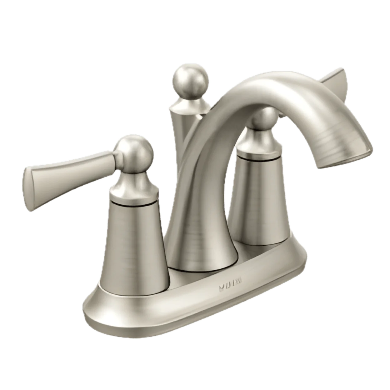 Moen 4505BN Wynford Two Handle Centerset Bathroom Sink Faucet in Brushed Nickel