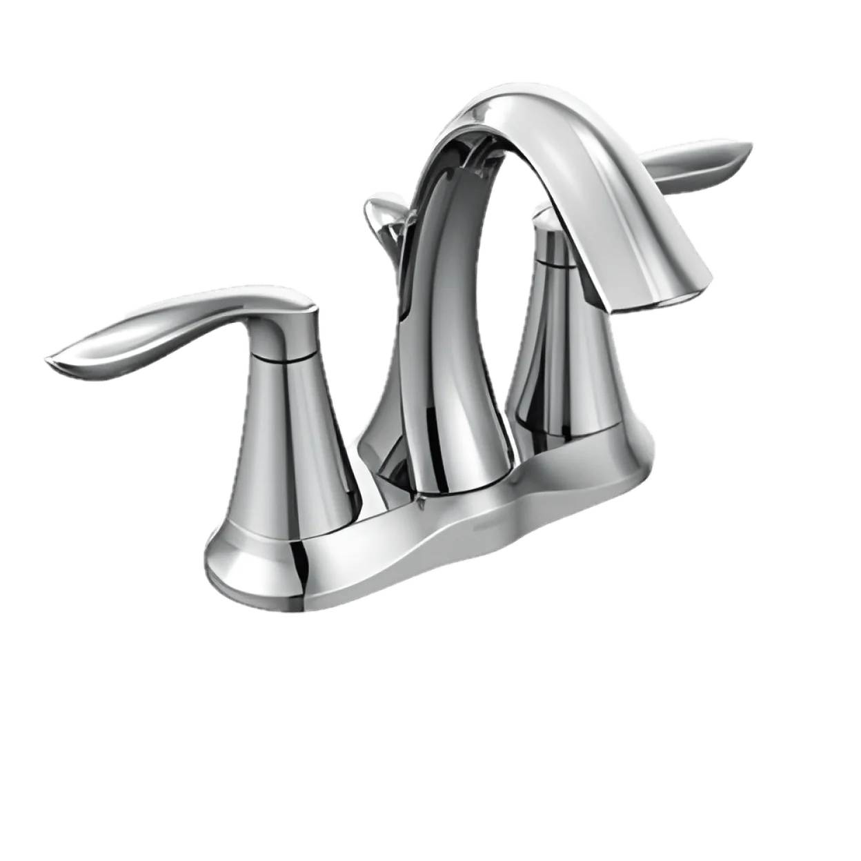 Moen 66410 Eva Two Handle Centerset Bathroom Faucet with Pop-Up Drain Chrome