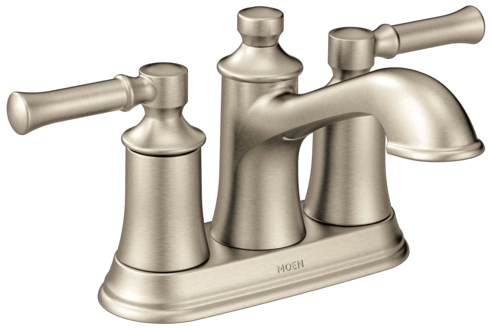 Moen 6802BN Dartmoor 2 Handle Centerset Bathroom Faucet 1.2 GPM Brushed Nickel