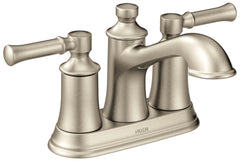 Moen 6802BN Dartmoor 2 Handle Centerset Bathroom Faucet 1.2 GPM Brushed Nickel