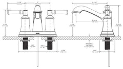 Moen 6802BN Dartmoor 2 Handle Centerset Bathroom Faucet 1.2 GPM Brushed Nickel