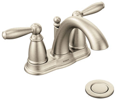 Moen 6610BN Brantford 2 Handle Centerset Bathroom Faucet with Drain Assembly