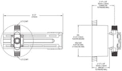 Moen S1300 Body Spray Rough-In - 1/2 Inch CC/IPS