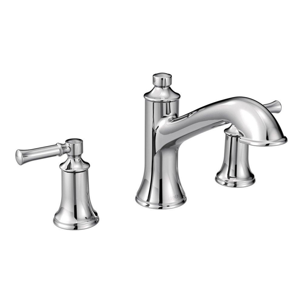 Moen T683 Dartmoor Two Handle Roman Tub Faucet in Polished Chrome (Trim Only)