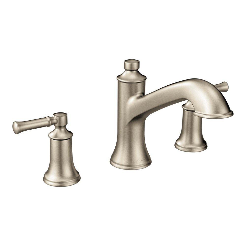 Moen T683BN Dartmoor Two Handle Roman Tub Faucet in Brushed Nickel (Trim Only)