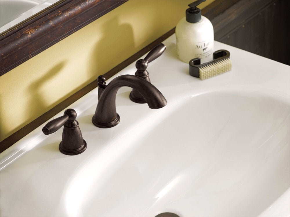 Moen T6620ORB Brantford Two Handle Widespread Bathroom Faucet Oil Rubbed Bronze