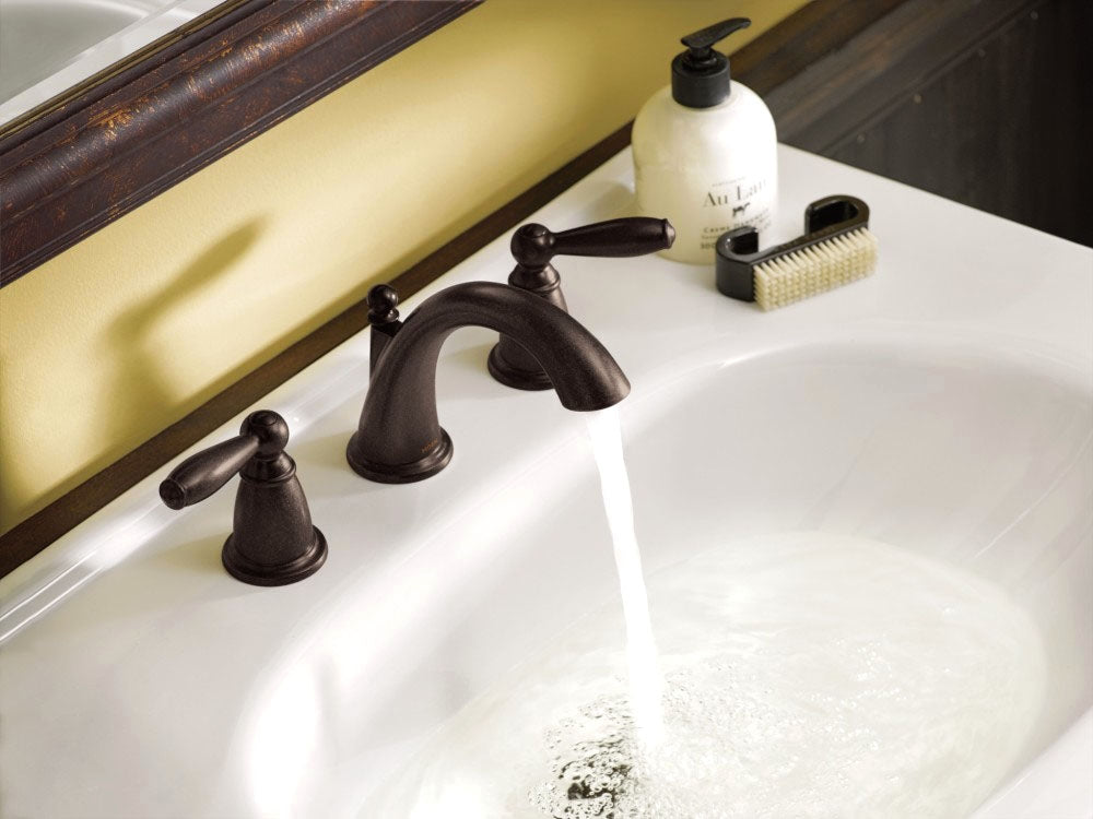 Moen T6620ORB Brantford Two Handle Widespread Bathroom Faucet Oil Rubbed Bronze