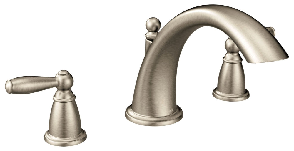 Moen T933BN Brantford 2 Handle Roman Tub Faucet Trim in Brushed Nickel