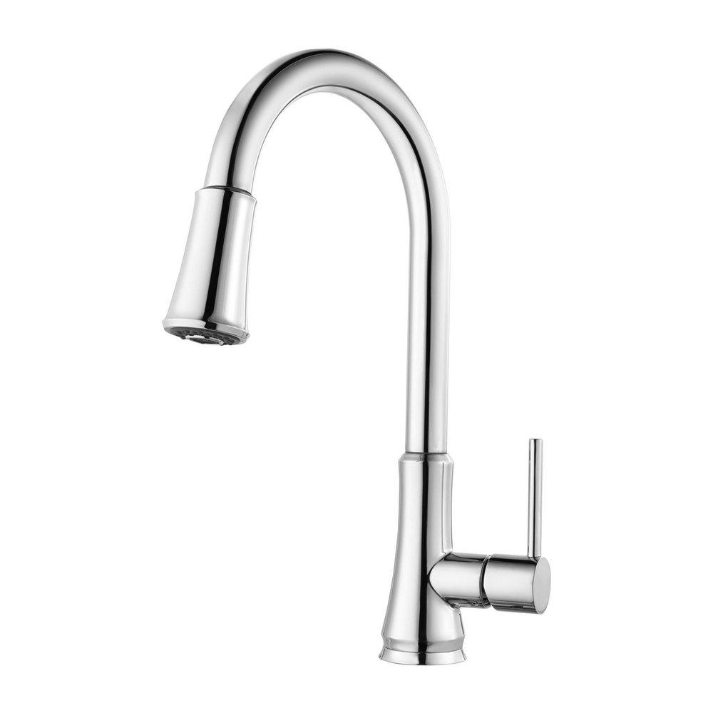 Pfister G529PF2C Pfirst Single Handle Pull Down Kitchen Faucet, Polished Chrome