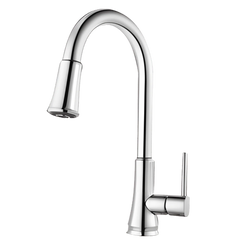 Pfister G529PF2C Pfirst Single Handle Pull Down Kitchen Faucet, Polished Chrome