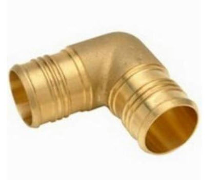 Zurn QQE66GX 90 Deg Brass Elbow, 1-1/4 Inch x 1-1/4 Inch, PEX Barb x PEX Barb