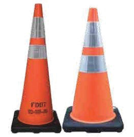 Cortina Safety 350025 Cortina Safety Products 36 in. Orange 12 Traffic Cone with Black Base 6 in./4 in. Collars